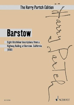 Barstow by Partch Harry for Study Score