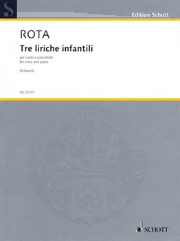 Three Children's Songs by Rota Nino for Vocal