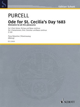 Ode for St Cecilia's Day 1683 by Purcell Henry - Abbing Jorg - for SATB and Piano