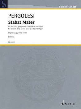 Stabat Mater by Pergolesi Giovanni Battista for Organ SCOR