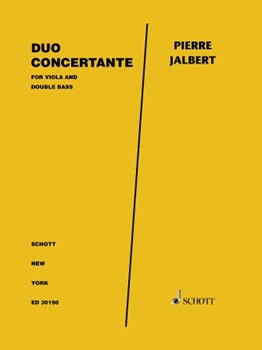 Duo Concertante for Viola and Double Bass - Two Performance Scores by Jalbert Pierre for