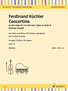 Kuchler - Concertino D Minor Op. 15 for Violin and Piano (Schott Student Edition)