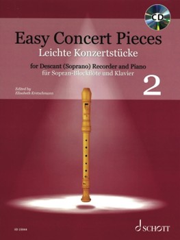 Easy Concert Pieces Book 2: 24 Pieces from 5 Centuries by Various for Recorder and Piano