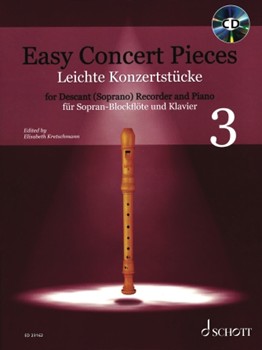 Easy Concert Pieces Book 3: 21 Pieces from 5 Centuries by Various for Recorder and Piano