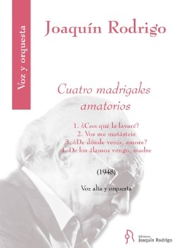 Cuatro Madrigales Amatorios High Voice and Orchestra - High Voice and Orchestra - Score