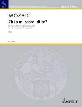 Ch'io Mi Scordi Di Te? - Soprano, Piano and Orchestra Score and Parts