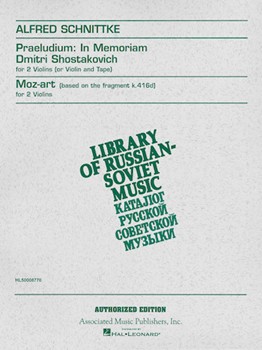Praeludium in Memoriam Dmitri Shostakovich by Schnittke Alfred for Violin