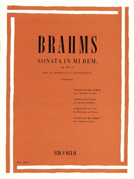 Sonata Opus 120 #2 E-flat Major by Brahms Johannes for Clarinet Solo