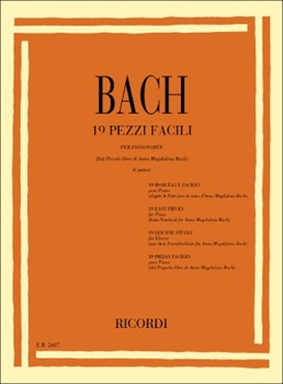 Anna Magdalena's Notebook 19 Easy Pieces by Bach Johann Sebastian - Canino B - for Piano