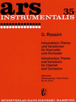 Introduction Theme and Variations by Rossini Gioachino for Clarinet