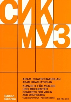 Violin Concerto by Khachaturian Aram Il'yich for Score