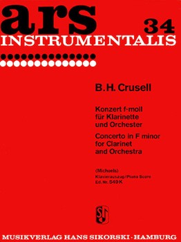 Concerto Opus 5 In F Minor by Crusell Bernhard Henrik - Michaels Jost - for Clarinet Solo