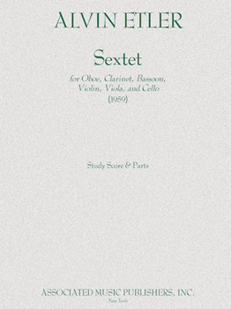 Sextet Ob/bn/vn/va/vc Parts 1959 by Etler Alvin for