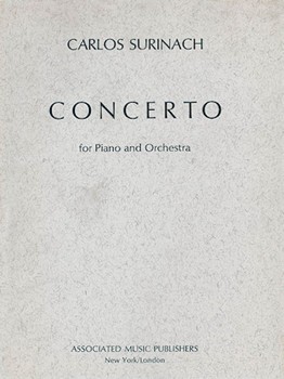 Concerto for Piano and Orchestra (1973) by Surinach Carlos for Score