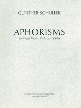 Aphorisms by Schuller Gunther for Str Quartet W