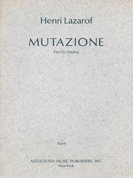 Mutazione (1967) by Lazarof Henri for Score