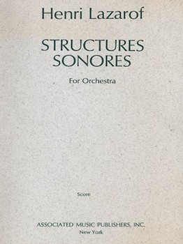 Structures Sonores (1968) by Lazarof Henri for Score