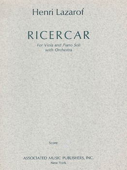 Ricercare (1968) by Lazarof Henri for Score