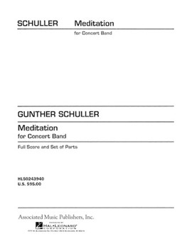 Meditation by Schuller Gunther for Concert Band