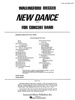 New Dance for Band Op. 18b (finale) by Riegger Wallingford for Score