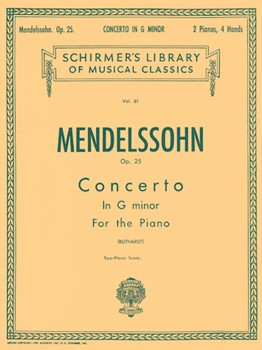 Concerto No. 1 in G Minor, Op. 25 - Schirmer Library of Classics Volume 61 Piano Duet 2P 4H