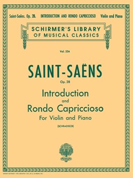 Introduction & Rondo Capriccioso Opus 28 by Saint-Saens Camille - Schradieck Henry - for Violin and Piano