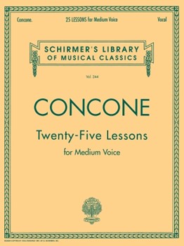 25 Lessons Opus 10 by Concone Joseph for Medium Voice