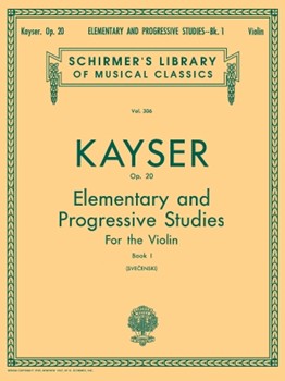 36 Elementary & Progressive Studies Opus 20 by Kayser and Svencenski for Violin Method (Bk 1)