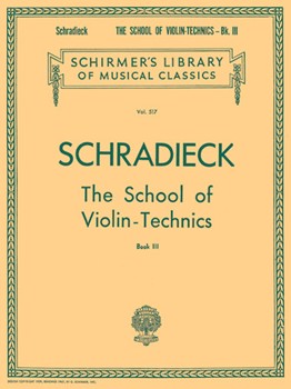 School Of Violin Technics Bk 3 by Schradieck Henry for Violin Method (Book 3)