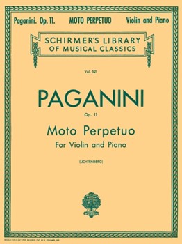Moto Perpetuo Opus 11 # 6 by Paganini Niccolo for Violin and Piano