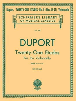 21 Etudes Book 2 Nos 14-21 by Duport Jean-Louis - Schulz Leo - for Cello Method