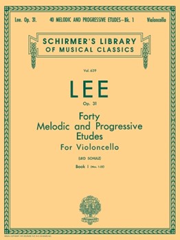 40 Melodic & Progressive Etudes Bk 1 by Lee and Schulz for Cello Method (Book 1)