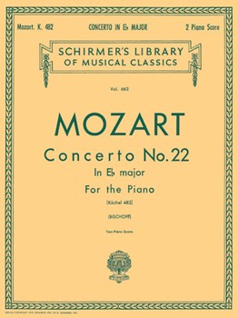 Concerto #22 K482 E-flat Major by Mozart Wolfgang Amadeus - Bishoff - for 2 Piano 4 Hands