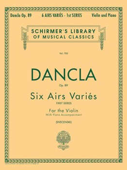 6 Airs Varies Opus 89 by Dancla Charles - Svecenski Louis - for Violin and Piano