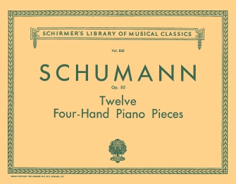 12 Four-hand Piano Pieces Opus 85 by Schumann for 1 Piano 4 Hands