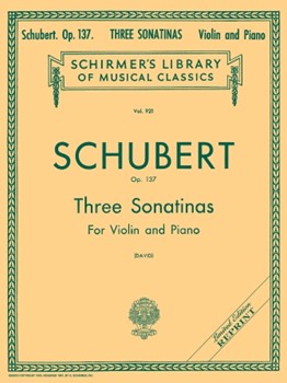 3 Sonatinas Opus 137 by Schubert Franz - David Ferdinand - for Violin and Piano