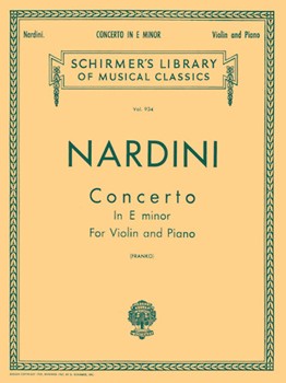Concerto In E Minor by Nardini Pietro - Franko Sam - for Violin and Piano