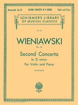 Concerto #2 In D Minor Opus 22 by Wieniawski Henri - Lichtenberg Leopold - for Violin and Piano