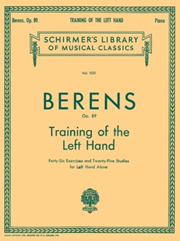 Training Of The Left Hand Opus 89 by Berens - Bauer - for Piano