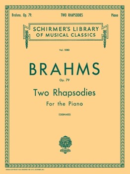 Rhapsodies Opus 79 2 by Brahms Johannes - Gebhard - for Piano