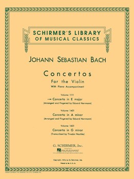 Concerto In E Major by Bach Johann Sebastian - Herrmann - for Violin and Piano