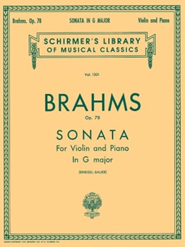 Sonata In G Major Opus 78 by Brahms Johannes - Kneisel/bauer - for Violin and Piano