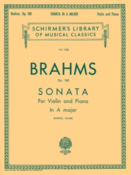 Sonata In A Major Opus 100 by Brahms Johannes - Kneisel/bauer - for Violin and Piano