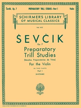 Preparatory Trill Studies Opus 7 Part 1 by Sevcik and Svenski for Violin Method (Op 7 Pt 1)
