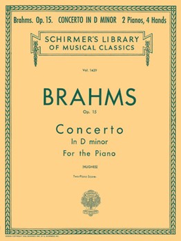 Concerto #1 Opus 15 D Minor by Brahms Johannes - Hughes - for 2 Piano 4 Hands