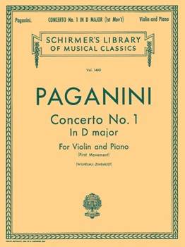 Concerto #1 In D Major (1st Mvt Only) by Paganini Niccolo for Violin and Piano