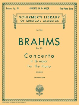 Concerto #2 Opus 83 B Flat by Brahms Johannes - Hughes - for 2 Piano 4 Hands