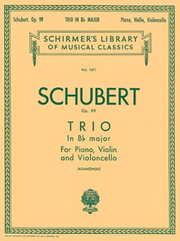 Trio In B-flat Opus 99 by Schubert Franz - Adamowski Joseph - for Piano Trio