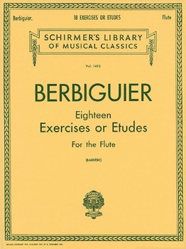 18 Exercises Or Etudes by Berbiguier Benoit - Barrere Georges - for Flute Method
