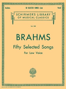 50 Selected Songs - Schirmer Library of Classics Volume 1581 Low Voice